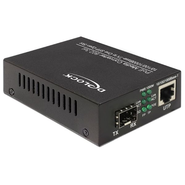 DeLOCK 86180 netwerk media converter 1000 Mbit/s Zwart (86180)