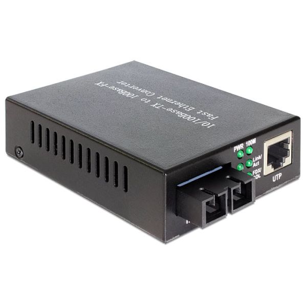 DeLOCK 86216 netwerk media converter 100 Mbit/s 1310 nm Multimode Zwart (86216)