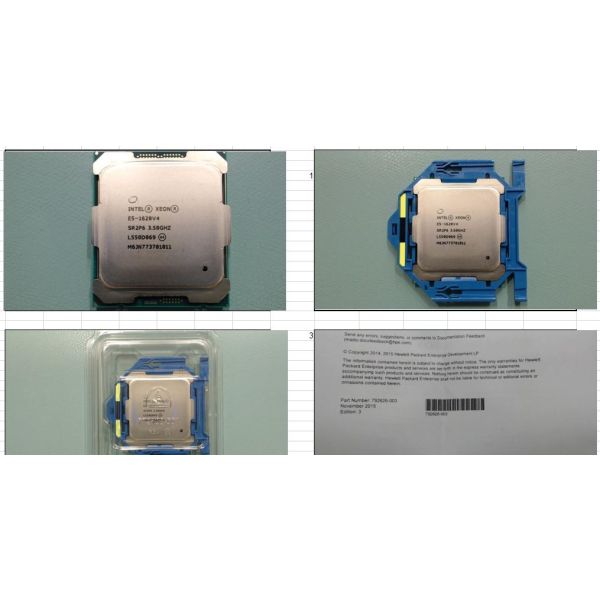 HP Intel Xeon E5-1620v4 4-Core 3.5GHz 140W Processor (847397-001)