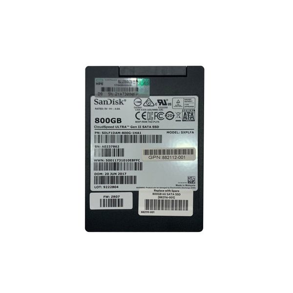 HP SPS-DRV SSD 800GB SFF SATA MU RW Spcl (882116-001)