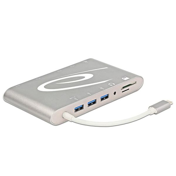 DeLOCK 87298 interface hub USB 3.2 Gen 1 (3.1 Gen 1) Type-C 1000 Mbit/s Zilver (87298) DeLOCK 87298 interface hub USB 3.2 Gen 1 (3.1 Gen 1) Type-C 1000 Mbit/s Zilver (87298)