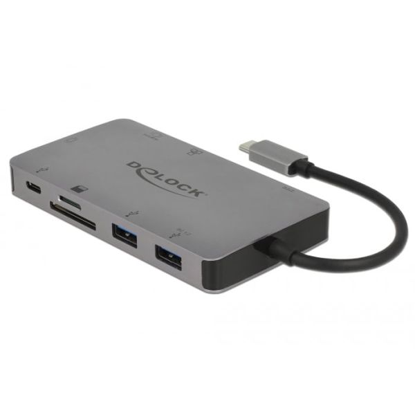 DeLOCK 87735 notebook dock & poortreplicator Bedraad USB 3.2 Gen 1 (3.1 Gen 1) Type-C Grijs (87735)