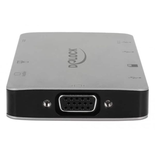DeLOCK 87735 notebook dock & poortreplicator Bedraad USB 3.2 Gen 1 (3.1 Gen 1) Type-C Grijs (87735)