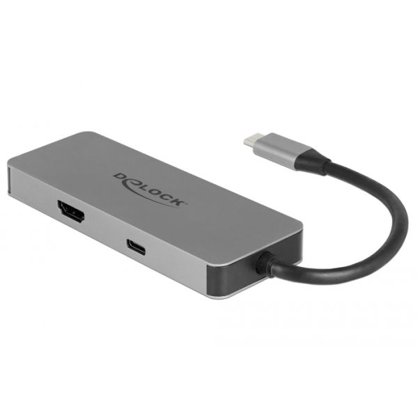 DeLOCK 87743 interface hub USB 3.2 Gen 1 (3.1 Gen 1) Type-C Grijs (87743)