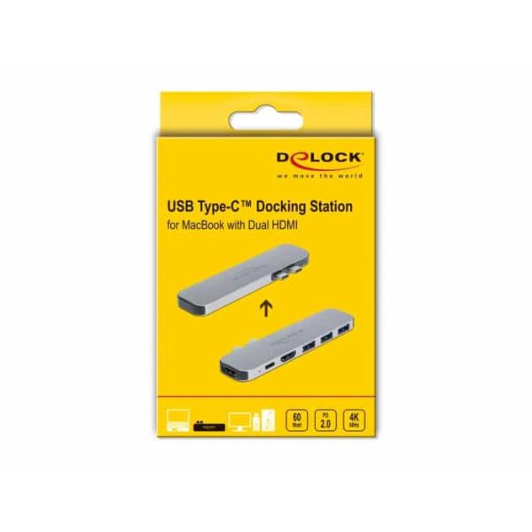 DeLOCK 87753 notebook dock & poortreplicator Docking Grijs (87753)