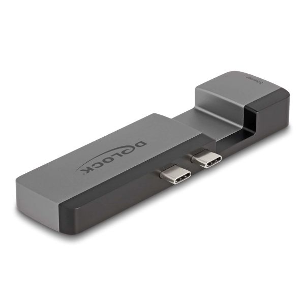DeLOCK 87757 notebook dock & poortreplicator Docking Thunderbolt 4 Zwart, Grijs (87757)