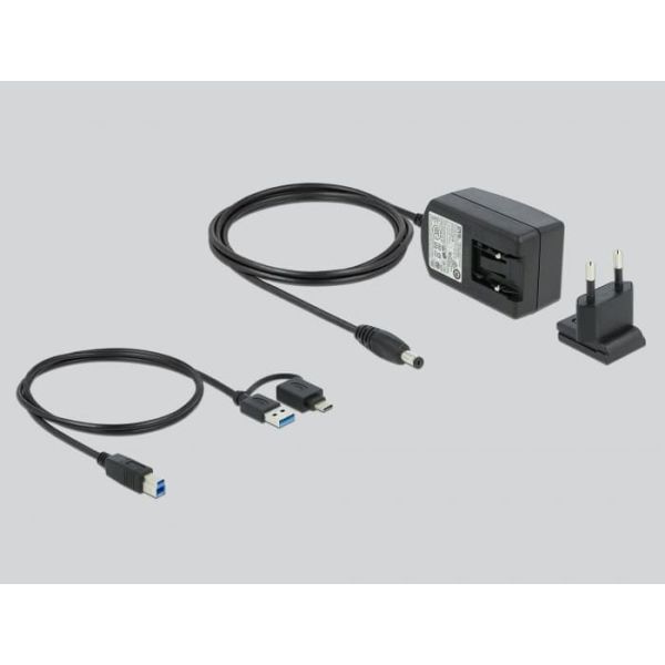 DeLOCK 87771 notebook dock & poortreplicator Bedraad Zwart, Wit (87771)