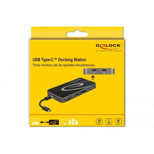 DeLOCK 87773 notebook dock & poortreplicator Bedraad USB 3.2 Gen 1 (3.1 Gen 1) Type-C Zwart (87773)