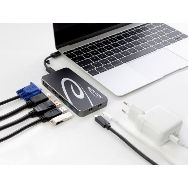 DeLOCK 87773 notebook dock & poortreplicator Bedraad USB 3.2 Gen 1 (3.1 Gen 1) Type-C Zwart (87773)