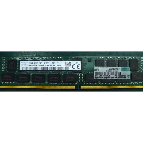 HP DIMM 16GB DDR4-2400 RDIMM, 2R 1GB X4 (P0004775-001)