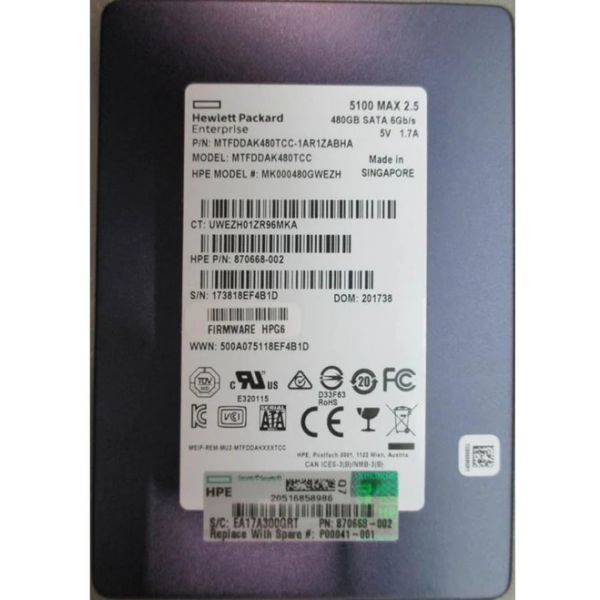 HP SPS-DRV SSD 960GB 6G SFF SATA MU (P00584-001)