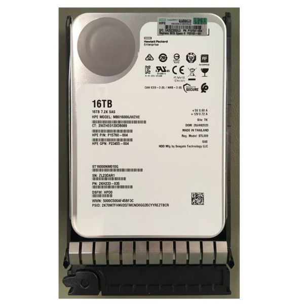 HP SPS-DRV HDD 16TB 7.2K LFF SAS ISE (P25783-001)
