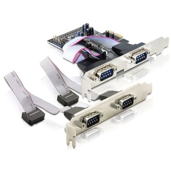 DeLOCK 4 x serial PCI Express card interfacekaart/-adapter (89178)