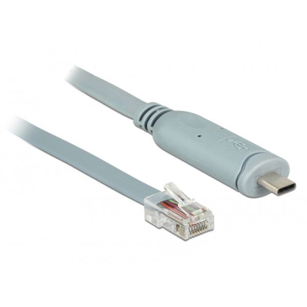 DeLOCK 89893 seriële kabel Grijs 1 m USB 2.0 Type-C RJ45 (89893)