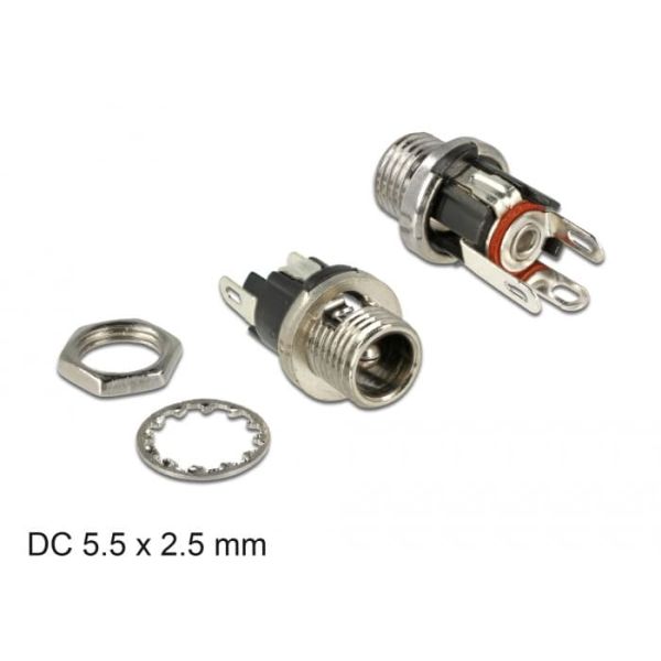 DeLOCK 89911 kabel-connector DC Zwart, Nikkel (89911)