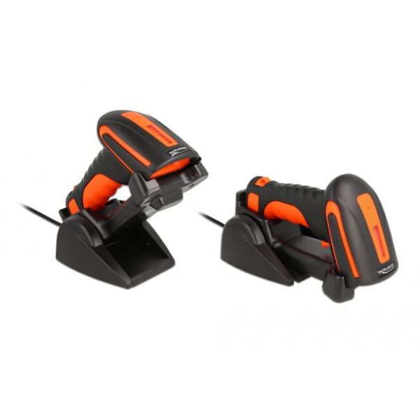 DeLOCK 90556 barcode-lezer Draagbare streepjescodelezer 1D/2D CMOS Zwart, Oranje (90556)