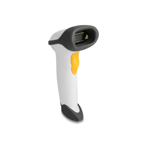 DeLOCK 90565 barcode-lezer Draagbare streepjescodelezer 1D Laser Zwart, Grijs (90565)