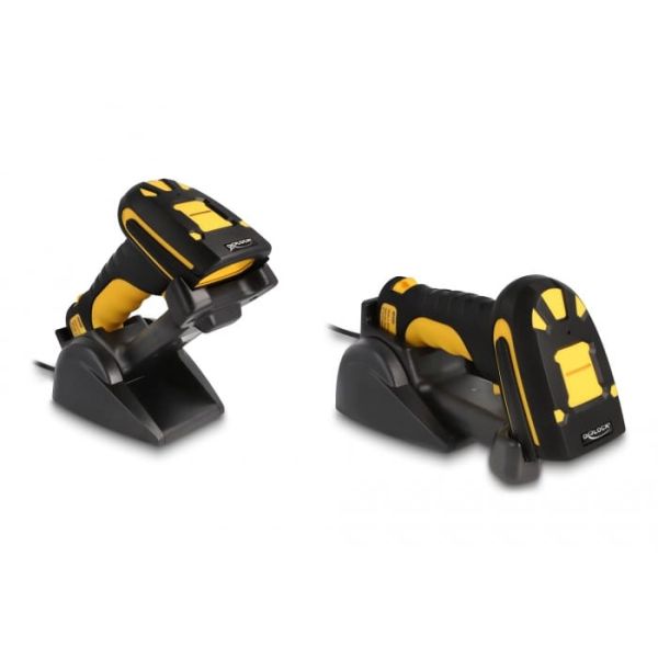 DeLOCK 90586 barcode-lezer Draagbare streepjescodelezer 1D/2D CMOS Zwart, Geel (90586)