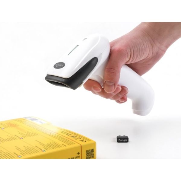 DeLOCK 90587 barcode-lezer Draagbare streepjescodelezer 1D/2D CMOS Wit (90587)