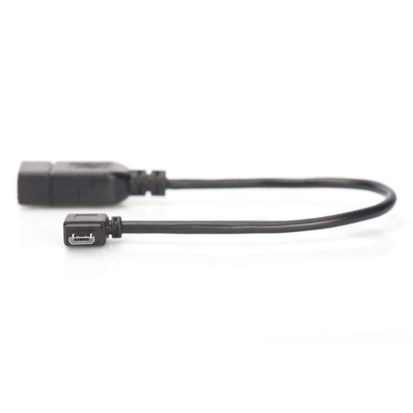 Digitus USB 2.0 ADPTER CABLE MICRO B-A USB-kabel 0,15 m Micro-USB B USB A Zwart (AK-300313-002-S)
