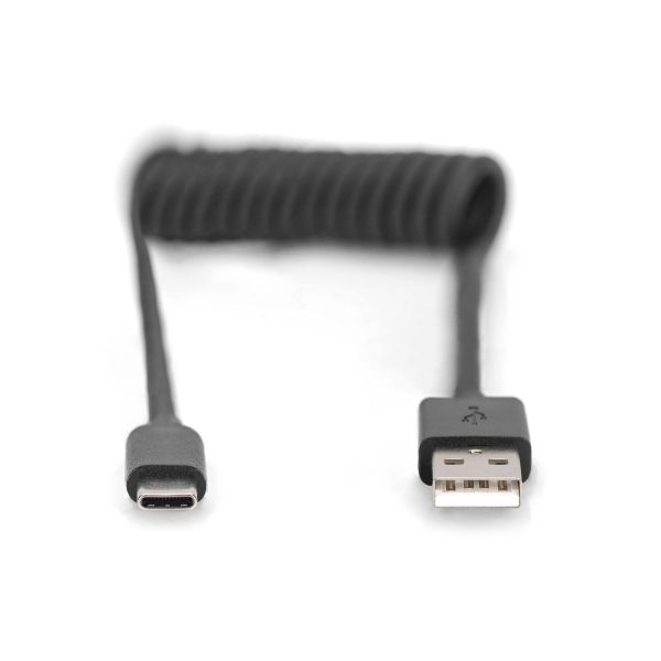 Digitus AK-300430-006-S USB-kabel 1 m USB 2.0 USB A USB C Zwart (AK-300430-006-S)