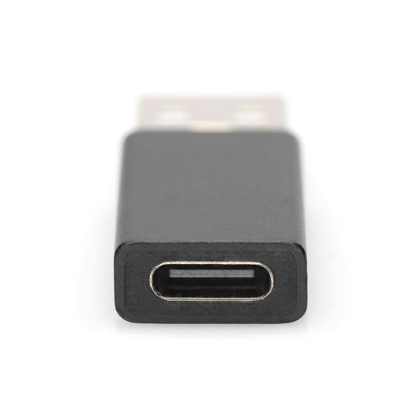 Digitus AK-300524-000-S tussenstuk voor kabels USB A USB-C jack Zwart (AK-300524-000-S)