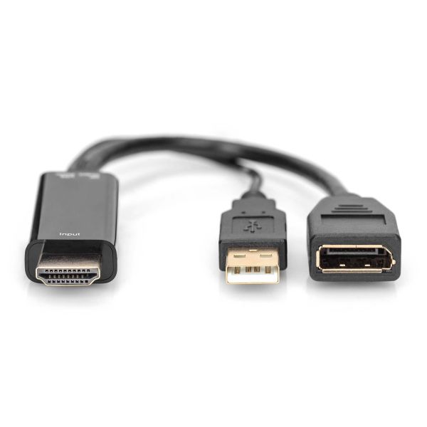 Digitus AK-330101-002-S video kabel adapter 0,2 m HDMI Type A (Standaard) HDMI + USB Zwart (AK-330101-002-S)