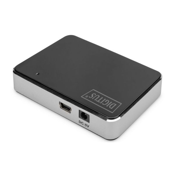 Digitus DA-70220 interface hub USB 2.0 Mini-B 480 Mbit/s Zwart, Zilver (DA-70220)