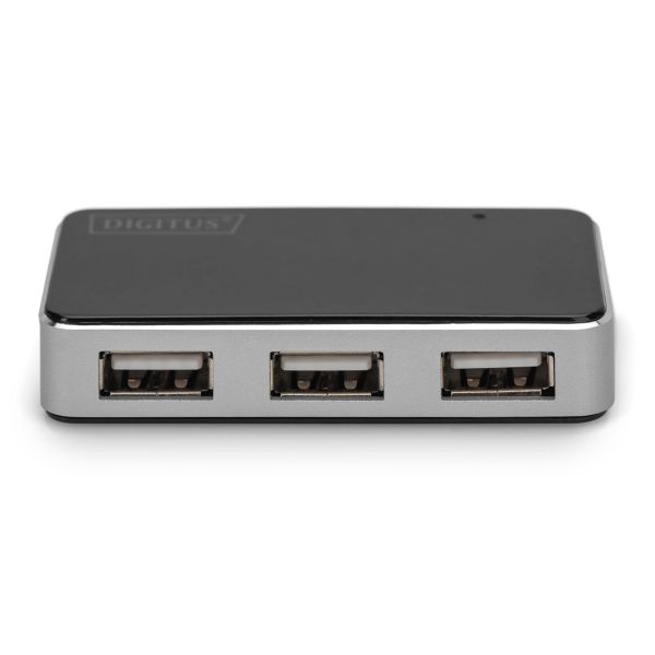 Digitus DA-70220 interface hub USB 2.0 Mini-B 480 Mbit/s Zwart, Zilver (DA-70220)