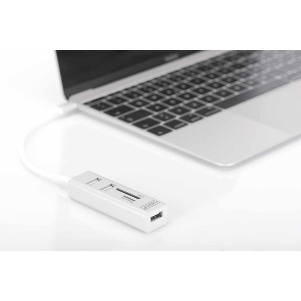 Digitus DA-70243 geheugenkaartlezer USB 2.0 Wit (DA-70243)