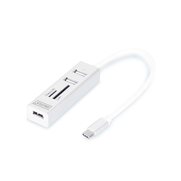 Digitus DA-70243 geheugenkaartlezer USB 2.0 Wit (DA-70243)