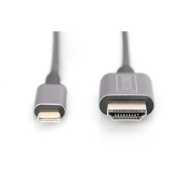 Digitus DA-70821 video kabel adapter 1,8 m USB Type-C HDMI Type A (Standaard) Grijs (DA-70821)
