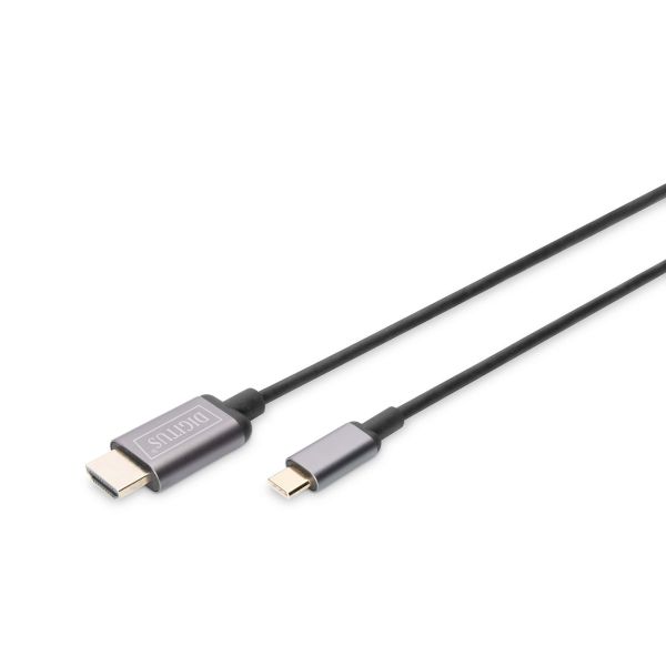 Digitus DA-70821 video kabel adapter 1,8 m USB Type-C HDMI Type A (Standaard) Grijs (DA-70821)