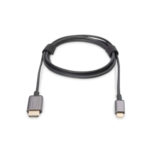 Digitus DA-70821 video kabel adapter 1,8 m USB Type-C HDMI Type A (Standaard) Grijs (DA-70821)