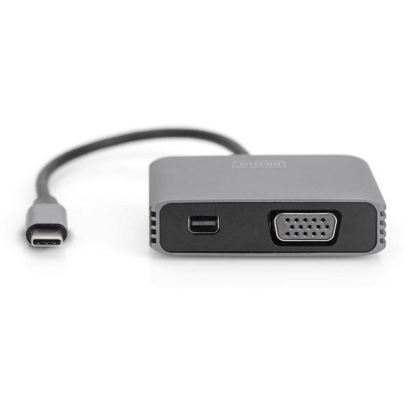 Digitus DA-70825 video kabel adapter 0,2 m USB Type-C Mini DisplayPort + VGA Grijs (DA-70825)