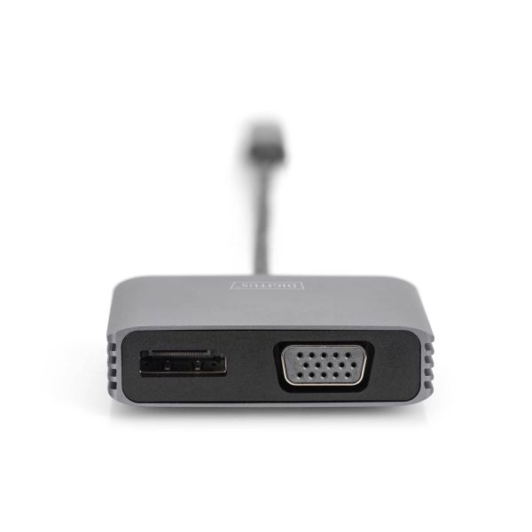 Digitus DA-70827 video kabel adapter 0,2 m USB Type-C DisplayPort + VGA Zwart (DA-70827)