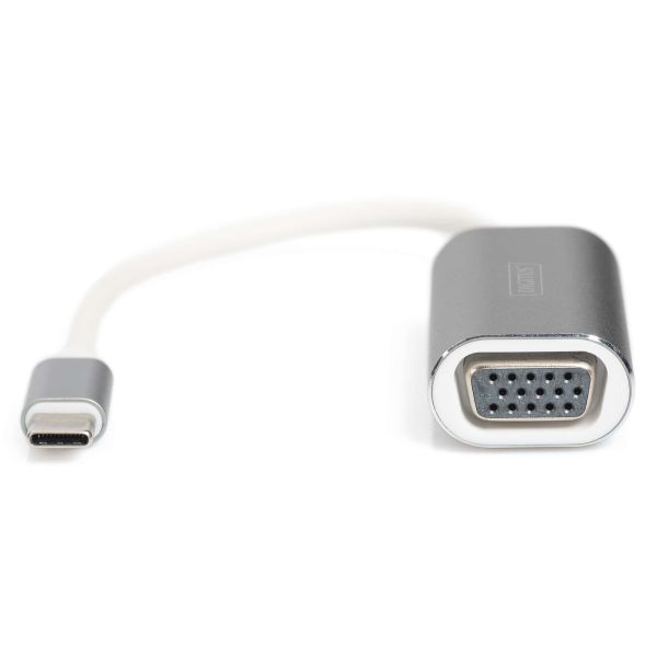 Digitus DA-70837 video kabel adapter 0,2 m USB Type-C VGA (D-Sub) Wit (DA-70837)