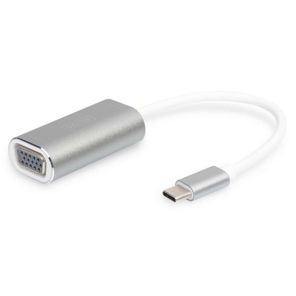Digitus DA-70837 video kabel adapter 0,2 m USB Type-C VGA (D-Sub) Wit (DA-70837)
