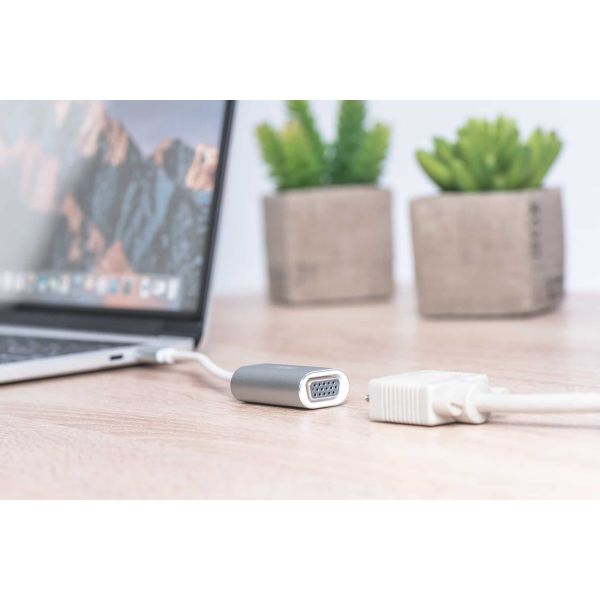 Digitus DA-70837 video kabel adapter 0,2 m USB Type-C VGA (D-Sub) Wit (DA-70837)