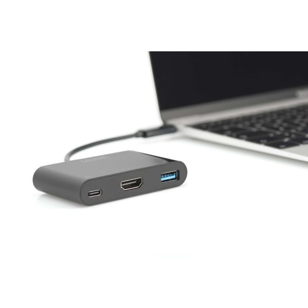 Digitus DA-70855 interface hub USB 3.2 Gen 1 (3.1 Gen 1) Type-C 5000 Mbit/s Zwart (DA-70855)