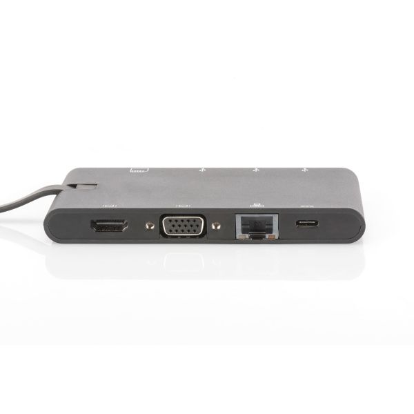 Digitus DA-70865 notebook dock & poortreplicator Bedraad USB 3.2 Gen 1 (3.1 Gen 1) Type-C Zwart (DA-70865)