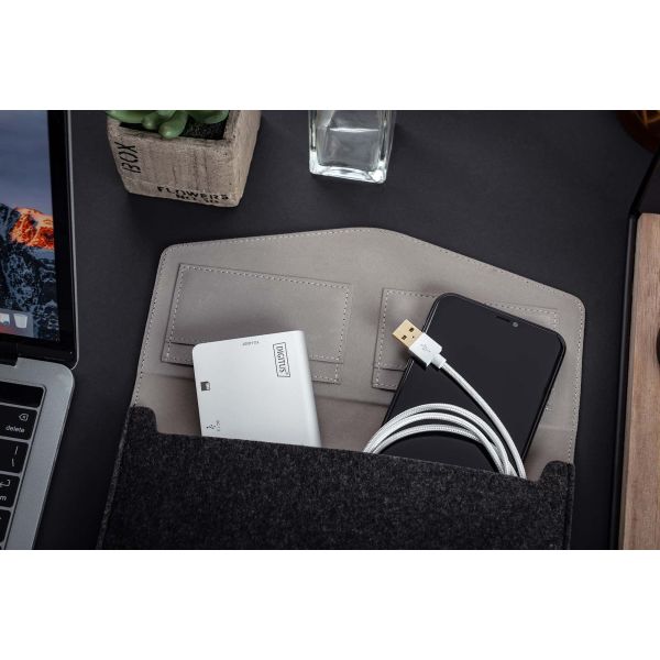 Digitus DA-70866 notebook dock & poortreplicator Bedraad USB 3.2 Gen 2 (3.1 Gen 2) Type-C Zilver (DA-70866)