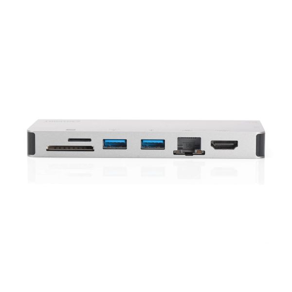 Digitus DA-70866 notebook dock & poortreplicator Bedraad USB 3.2 Gen 2 (3.1 Gen 2) Type-C Zilver (DA-70866)