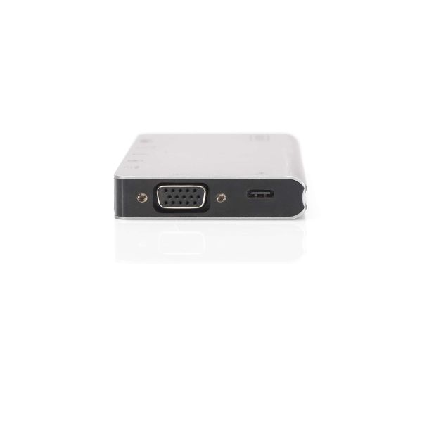 Digitus DA-70866 notebook dock & poortreplicator Bedraad USB 3.2 Gen 2 (3.1 Gen 2) Type-C Zilver (DA-70866)