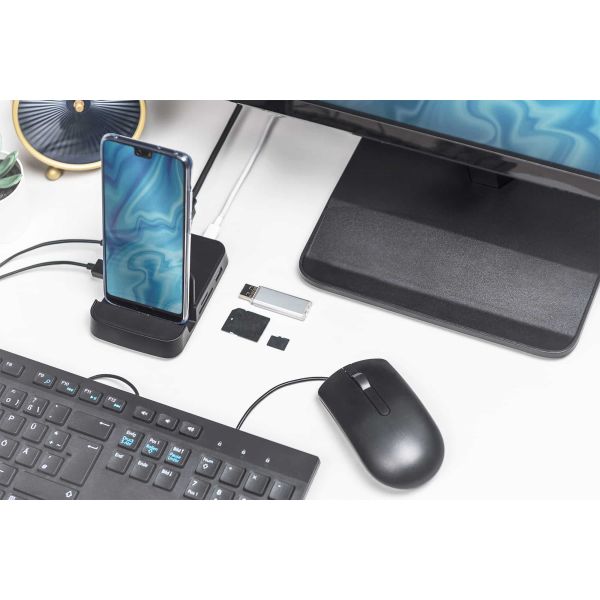 Digitus DA-70882 interface hub USB 2.0 625 Mbit/s Zwart (DA-70882)