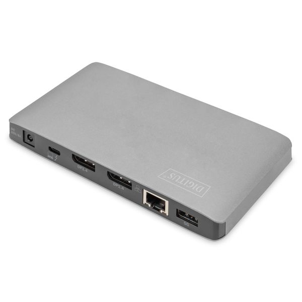 Digitus DA-70895 notebook dock & poortreplicator Bedraad Thunderbolt 3 Zwart, Grijs (DA-70895)