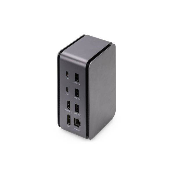Digitus DA-70897 notebook dock & poortreplicator Bedraad USB 3.2 Gen 1 (3.1 Gen 1) Type-C Zwart, Grijs (DA-70897)