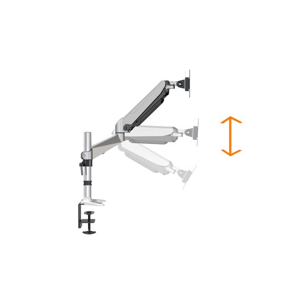 Digitus DA-90351 flat panel bureau steun 68,6 cm (27") Zwart, Zilver (DA-90351)