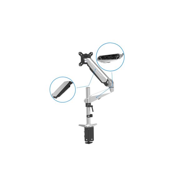Digitus DA-90351 flat panel bureau steun 68,6 cm (27") Zwart, Zilver (DA-90351)