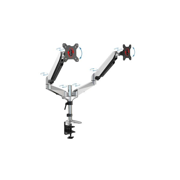 Digitus DA-90353 flat panel bureau steun 68,6 cm (27") Zwart, Zilver (DA-90353)